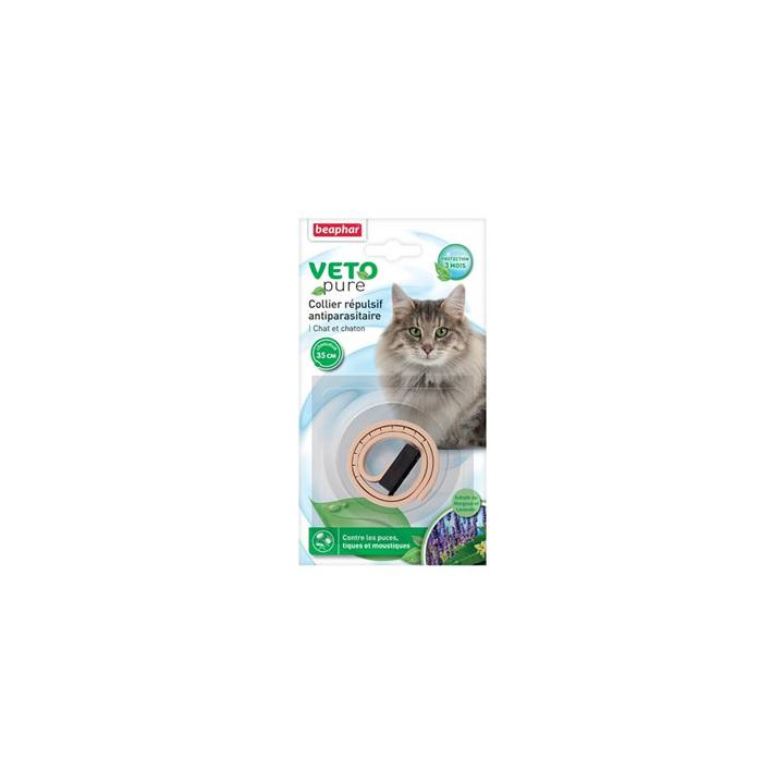Collier Répulsifs Antiparasitaires Chat 35Cm Plusieurs Couleurs Disponibles