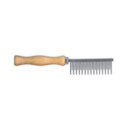 Peigne Manche Bois Dents Alternées