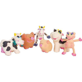 LOT DE 24 JOUETS LATEX "FERME"