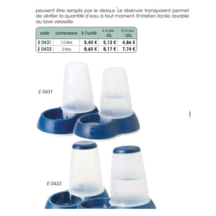 Distributeur d’eau plastique