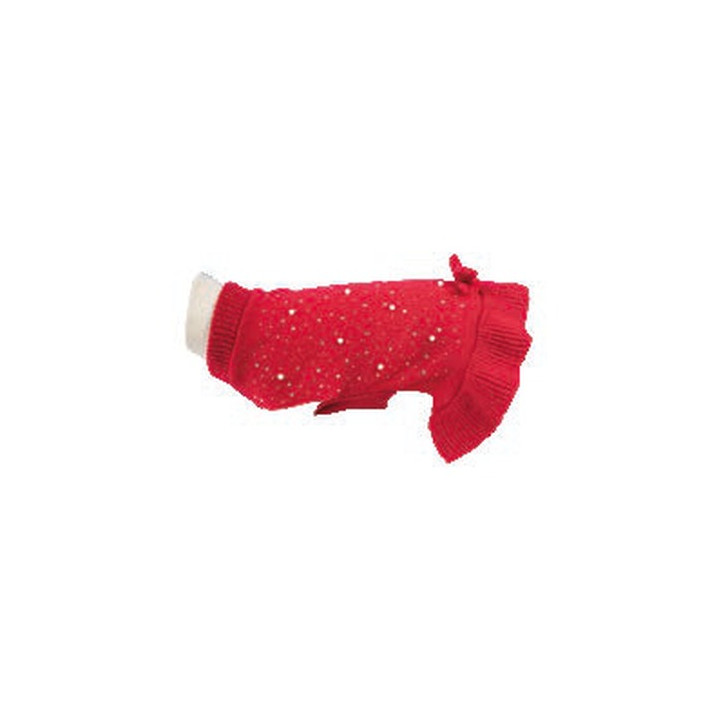 Pull rouge sequins pour chien