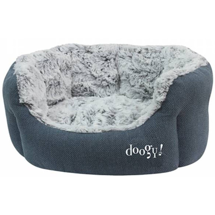 Corbeille ouatinée Whooly bleu 45 cm